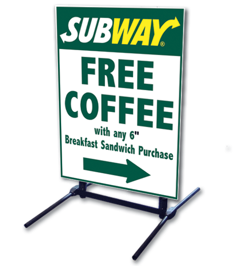 Outdoor Self Standing Sign - Free Coffe