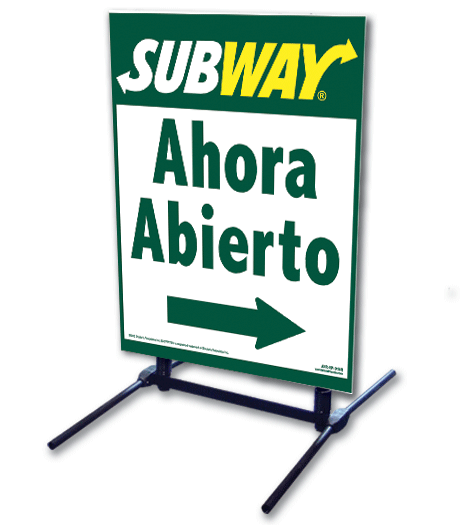 Outdoor Self Standing Sign - Abierto