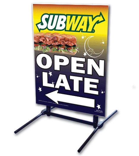 Outdoor Self Standing Sign - Open Late