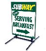 Outdoor Self Standing Sign - Now Serving Breakfast
