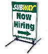 Outdoor Self Standing Sign - Now Hiring