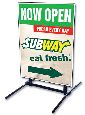 Outdoor Self Standing Sign - Now Open (Full Color)