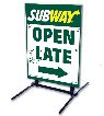 Outdoor Self Standing Sign - Open Late