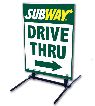 Outdoor Self Standing Sign - Drive Thru Now Open