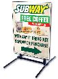 Outdoor Self Standing Sign - Free Coffee (Full Color)