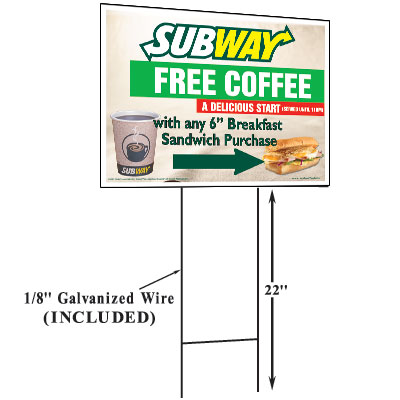 Free Coffee Picket Sign