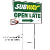 Open Late Picket Sign
