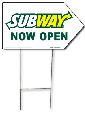 Arrow Picket Sign - Now Open