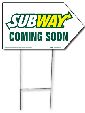Arrow Picket Sign - Coming Soon