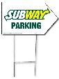 Arrow Picket Sign - Parking