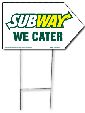 Arrow Picket Sign We Cater