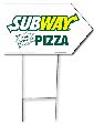 Arrow Picket Sign - Pizza