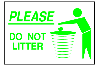 Environmental Signs - Don't Litter