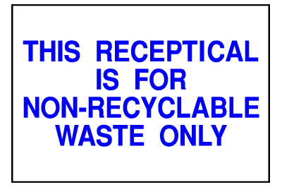 Environmental Signs - Non-Recyclable 2