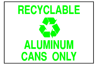 Environmental Signs - Recyclable Cans 4