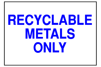 Environmental Signs - Recyclable Metals