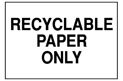 Environmental Signs - Recyclable Paper 1