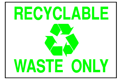 Environmental Signs - Recyclable waste
