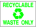 Environmental Signs - Recyclable waste