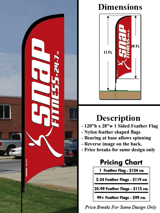 Snap Fitness Feather Flag