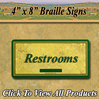 4" x 8" Tuscany Braille Sign