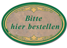 Please Order Here Sign - German