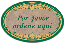 Please Order Here Sign - Spanish