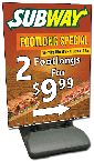 34VSS-033 - 2 Footlongs for $8.99