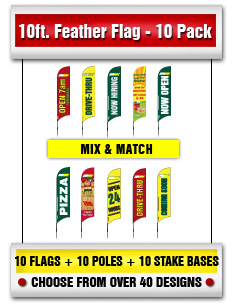 SUBWAY 10' Feather Flag 10 Pack