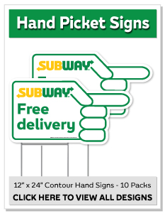 12" x 24" Contour Hand Sign
