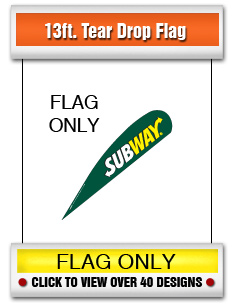 SUBWAY 13ft. Tear Drop Flag Only
