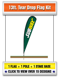 SUBWAY 13ft. Tear Drop Flag Kit