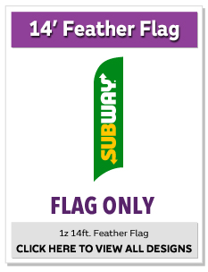 14ft. Feather Flag (flags only)