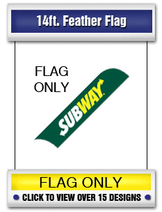 SUBWAY 14ft. Feather Flag (flags only)