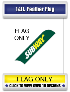 14' Feather Flag Only