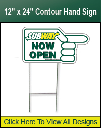 Contour Cut Hand Picket Sign