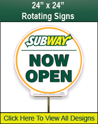 24" x 24" Round Rotator Signs