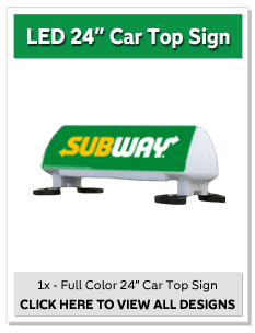 LED 24" Car Top Signs