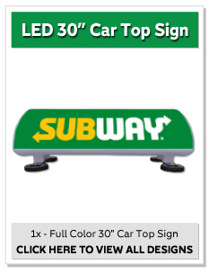 LED 30" Car Top Signs