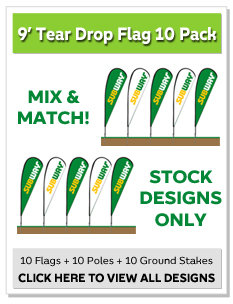 9 ft. Tear Drop Flag 10-Pack