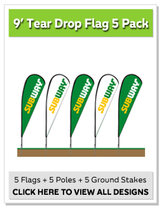 9ft. Tear Drop Flag 5-Pack