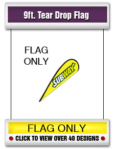 SUBWAY 9ft. Tear Drop Flag Only