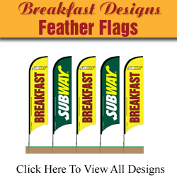 Breakfast Feather Flags