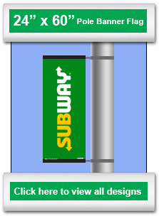 24" x 60" Pole Banner Flag