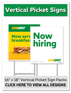 16" x 18" Vertical Picket Sign