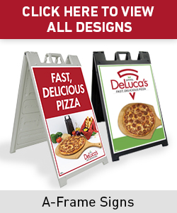 Mama DeLuca's Pizza A-frame Signs