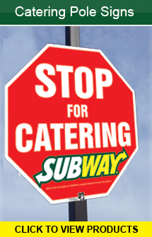 Catering Pole Signs