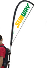 Walking Tear Drop Flags