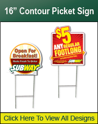 16" Contour Picket Sign