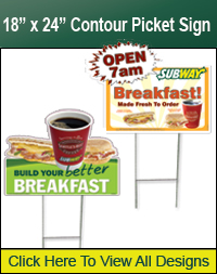 18" x 24" Contour Picket Sign